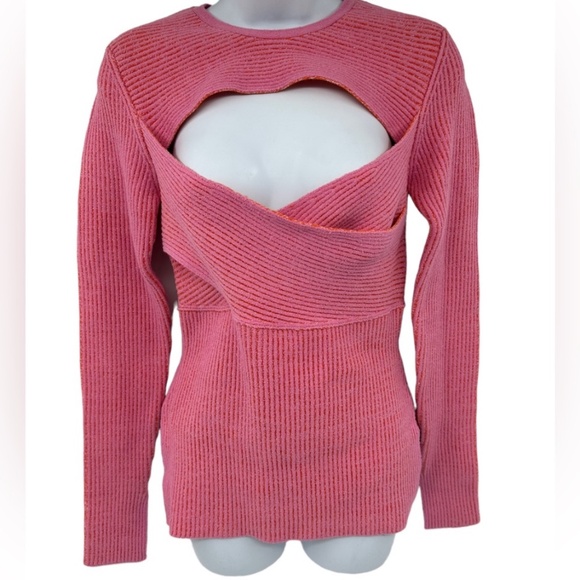 3.1 Phillip Lim Long Sleeve Double Face Rib Crossbody Sweater Small New with - Picture 1 of 11